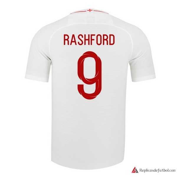 Camiseta Seleccion Inglaterra Primera equipación Rashford 2018 Blanco